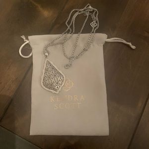 Kendra Scott Aiden Silver Long Pendant Necklace